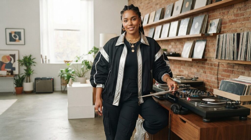Fashion lifestyle photograph of a young urban professional w